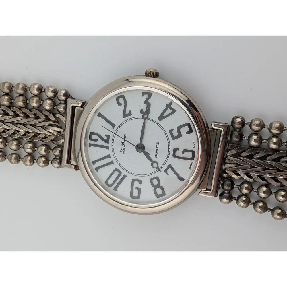 Vintage Le Baron Watch Women 42mm Case Multi Strand 7.5
